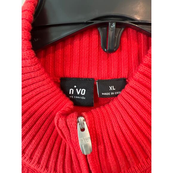Nivo size XL womens red cardigan golf sweater - Picture 2 of 3